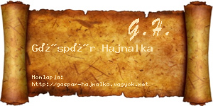 Gáspár Hajnalka névjegykártya