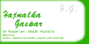 hajnalka gaspar business card
