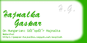 hajnalka gaspar business card